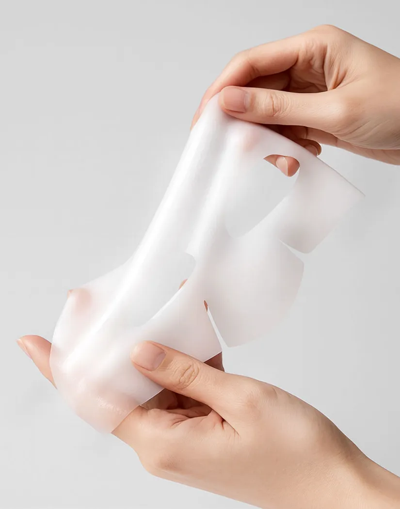 ULTRA-FINE COLLAGEN MASKを広げている写真